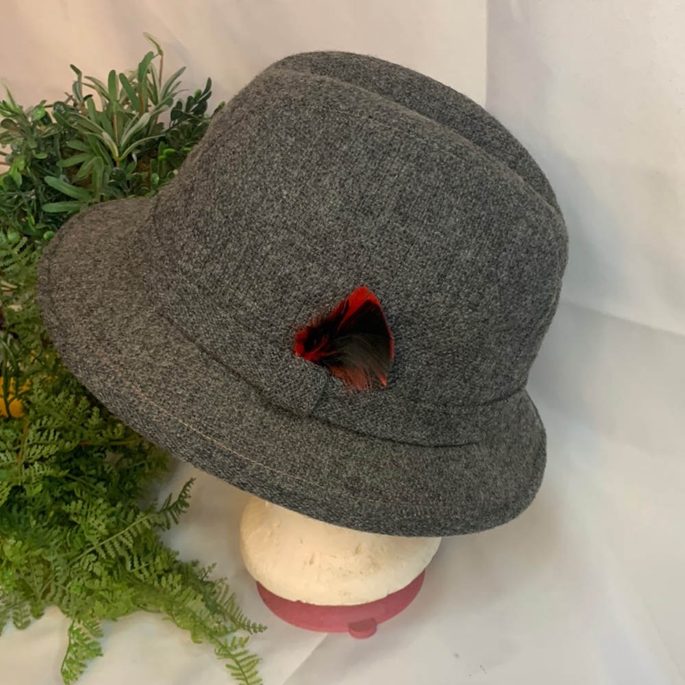 Vintage KANGOL DESIGN English Vagabond Fedora wool hat size Medium - Picture 3 of 17